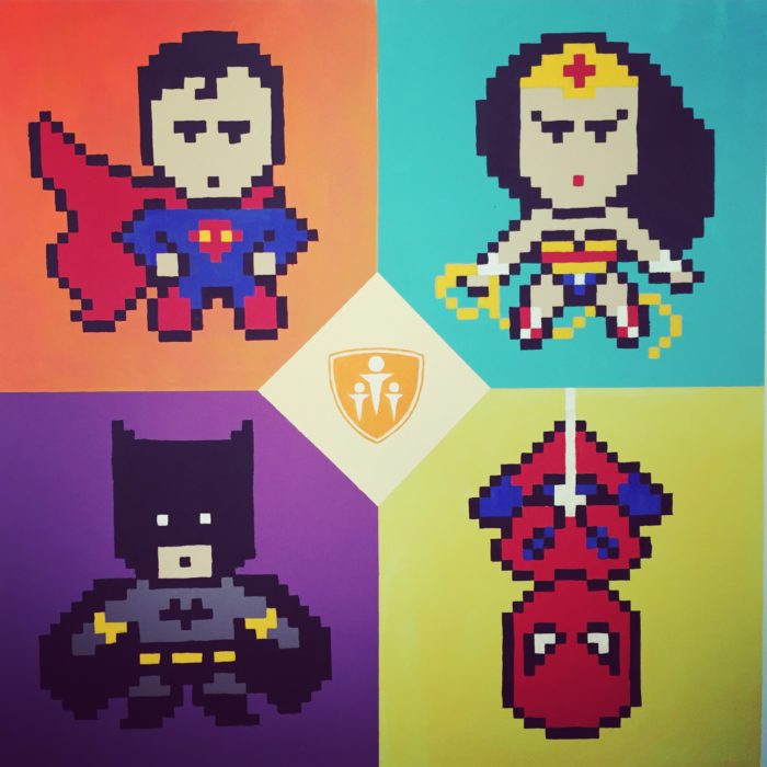 Pixelated Superheroes