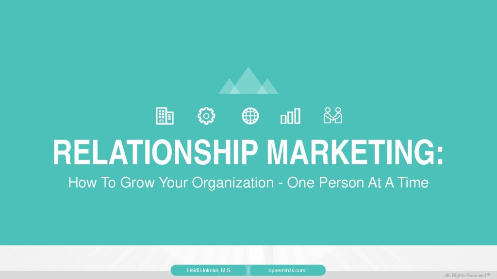 Relationship Marketing Presentation Cover Slide
